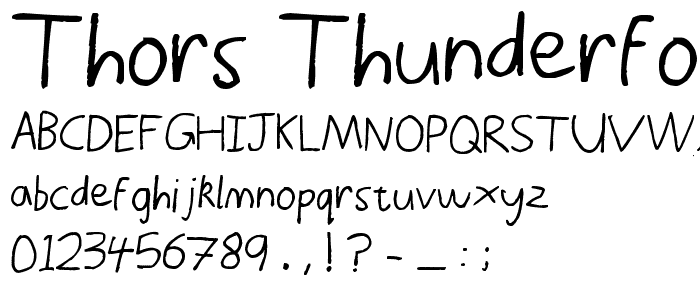 Thors Thunderfont font